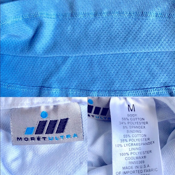 MORET ULTRA Racerback Tank Top CoolMax Medium Blue Built In Bra Women’s - Picture 3 of 15